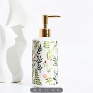 Five-star hotel flower press empty bottle gold ceramic hand sanitizer body wash shampoo separate bot