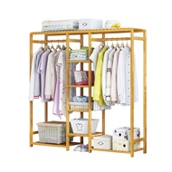 (JIJI.SG) Open Concept Solid Wood Wardrobe (Self-Assembly) - Solid Wood Furniture / Wardrobe / Stora