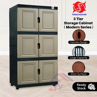 【GH242/3】Twins Dolphin 3 Tier Storage Cabinet (Modern Series) Almari 3 Tingkat Plastic Wardrobe Cabi