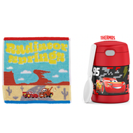 迪士尼反斗車王 - 日本反斗車王手巾 + 美國 Thermos 不鏽鋼真空兒童保溫食物壺套裝