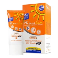Minus Sun Pollution Protection Mousse Silky SPF 40 PA +++ (Ivory) 30g. ไมนัส ซัน เฟลเชียล ซัน โพลเทคชั่น ครีมกันแดด สีไอเวอรี่