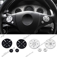 Car Interior Steering Wheel Button Switch Cover Sticker Fit For Mercedes Benz C E S GLK Class W204 W212 W221 X204 Accessories