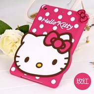 Fashion 3D Cute Hello kitty Soft silicone Rubber Cases Cover For Apple ipad 2 3 4 KT Case For Ipad2