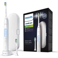 Philips Sonicare ProtectiveClean 5100 Electric Toothbrush, White/Light Blue, with Travel Case, 3 x Cleaning Modes &amp; 2 x
