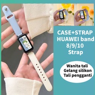 HUAWEI band 8/9/10 CASE+STRAP Women's Strap Silicone Bracelet Strap Replacement Strap Huawei Band 10