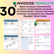 Invoice Template Bundle Excel Template Files (Quotation Template, DO, Receipt, Statements, Sales & Q