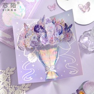 Three dimensional greeting card butterfly flower high level feeling envelope small card diy valley b
