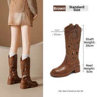 Agsdon | Perforated Western Cowgirl Boots Breathable