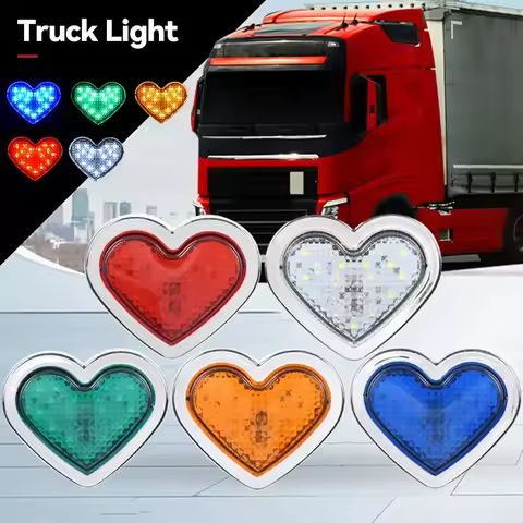 Red Heart Butterfly Star Shaped Turn Signal Lamp Side Marker Light 24V LED Light FOR Cars Vans Truck