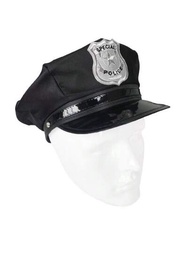 1頂兒童警察帽cosplay角色扮演玩具服裝帽子,配合虛擬遊戲玩樂