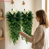 CODECOVED Artificial Eucalyptus Hanging Plant, Realistic Simulated Eucalyptus Wall Vine Set, Anti-fa