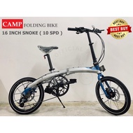 🔥FREE SHIPPING🔥16" 16INCH Folding Bike / Basikal Lipat - CAMP SNOKE ( 10 Speed )