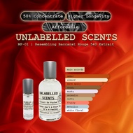 Resembling Baccarat Rouge 540 By MFK Extrait, Unlabelled Scents MF-01 Extrait De Parfum, perfumes
