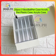 25pcs (1 Box) BallPen Case Acrylic, Pen Plastic Case, Acrylic Case, Pencil Case, Ballpen Case
