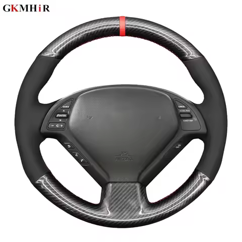 DIY Hand Sewing Suede Car Steering Wheel Cover For Infiniti G G37 EX EX35 EX37 Q Q40 Q60 QX50 2008-2