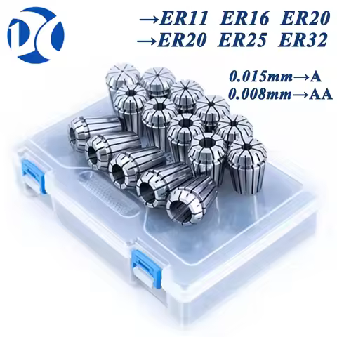 DC ER Collet Set ER11 ER16 ER20 ER25 ER32 ER40 High Precision 0.008mm AA Tools Holder Clamping ER Sp