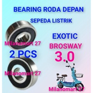 Exotic brosway 3.0 front wheel bearing laker exotic brosway 3.0 electric bicycle front wheel bearing