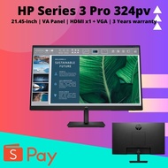 HP Series 3 Pro 23.8 inch FHD Monitor - 324pv | 24" FHD (1920 x 1080) | IPS | HDMI, VGA, DisplayPort