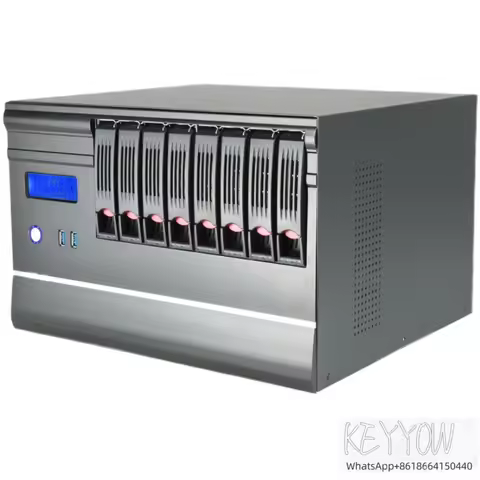 8-disk hot swappable NAS host chassis, Black Qunhui ALL IN ONE EXSI UNRAID file storage