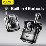 Awei T79 ENC Call Noise Cancelling Earbuds Heavy Bass Bluetooth Earphone Original With HD Microphone