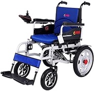 Fashionable Simplicity Wheelchairs Heavy Electric Wheelchairs And Light Power Foldable Wheelchair The Seat Width 45Cm 360 Lever A Weight Of 150 Kg/Red (Blue) (Color : Black)