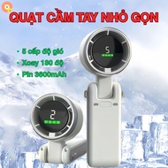 Quạt Mini Cầm Tay N607 - 5 Cấp Độ Gió Công Suất Mạnh 7W Pin Trâu Thiết Kế Thời Trang