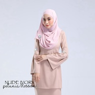 Kaili&Co. Baju Kurung Moden Petunia Blossom With 3d Beads Flower Nude Brown