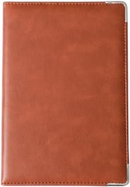 TYLWYMI A5 Business Notebook for Men Women,200 Pages 80 Gsm Thick Ruled Paper Daily Diary，Hardcover notebook for School,Travel,Business,Work,Home Writing 5.7"x 8.26" (Brown)