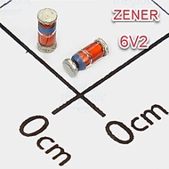 Bag of 50 zener diodes 6V2 diode 6,2V paste