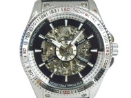 機械錶 [WILON B4346] 威龍自動[大錶徑]錶[黑色面鏤空]/時尚/中性 [新品][特價:1200]