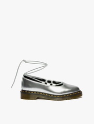 Dr. Martens Elphie II Lace Up Shoe Silver Metallic Patent Lamper