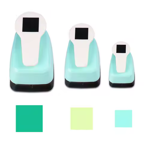 3pcs Paper Hole Puncher Cutter Tool Square Shapes 50mm 38mm 25mm 18mm 11mm 6mm Set for Paper Crafts 