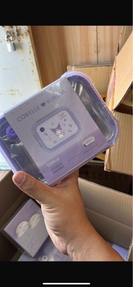 千色 Corelle康寧 x Sanrio Kuromi 1250毫升不銹鋼方形保鮮盒