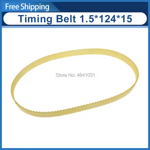 Motor Transimision Belt/timing belt 124T/M1.5x124Tx15mm For SIEG C6-944