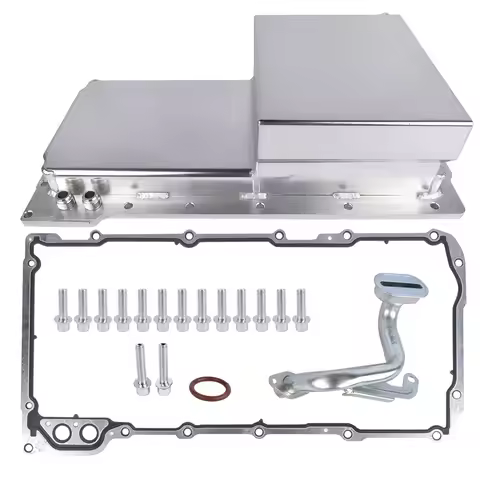 Glossy Front Oil Pan W/ Gasket For Small Block V8 III IV LS1 LS2 LS3 LS6 81004PF