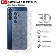 Samsung M15 5G Carbon Skin Diamond Garskin Anti-Fungus Back Protector for Mobile Phones hp