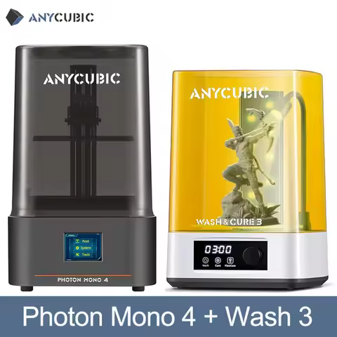 ANYCUBIC Photon Mono 4 2 Mars 3D Printer 7'' LCD 10K Resin Mono 3D Printer Wash and Cure 3.0 with Tw