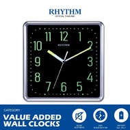นาฬิกาแขวนผนัง RHYTHM นาฬิกาติดผนัง นาฬิกาแต่งบ้านสไตล์มินิมอล เข็มเรืองแสง เดินเงียบ ขนาด 25.2 ซม.-