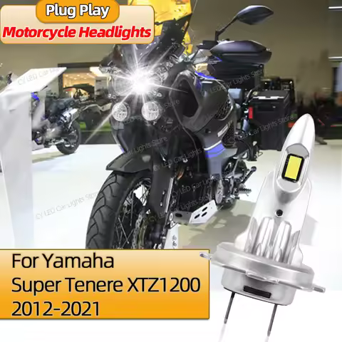1Pcs Led Lights Motorcycle Headlight Canbus Bulb Moto Lamp Fit For Yamaha Super Tenere XTZ1200 2012-