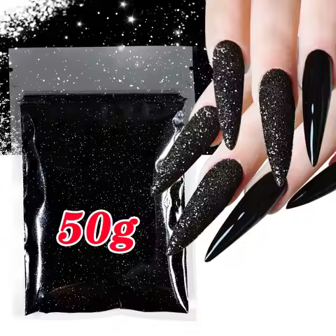 50g Shining Sugar Effect Glitter Nail Powder Candy Coat Fine Sweater Nail Pigment Winter Nail Decora