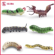 [Wishshopeezzxh] 6 3D Simulation Larvae Models, Educational Model Decor, Miniature Layout, Caterpill