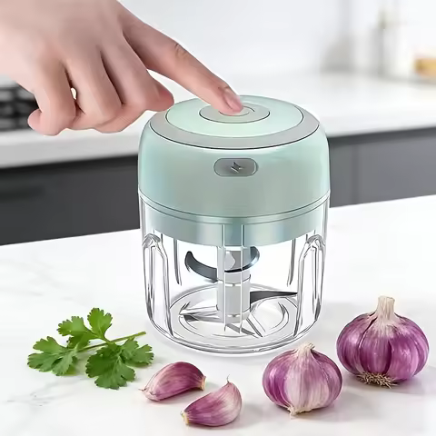 Electric Garlic Chopper, Mini Portable Veggie Choppers, Garlic Grinder Masher Onion Chopper, Blender