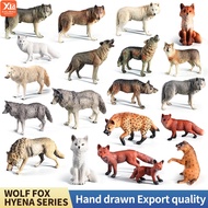 Wolf Fox Hyena Figures Forest Animals Toy Figurines - Realistic Jungle Zoo Animal Figurines，Educatio