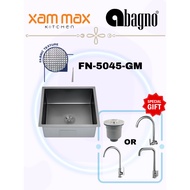 Abagno Under-Mount Single Bowl Kitchen Sink FN-5045 / FN-5845-GM / FN-6545-GM / FN-8045-GM