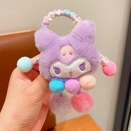 >NB Cute Kuromi Headdress Hair Loop Headband Baby Girl Children's Rubber Band Kids Hair Accessories-