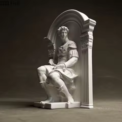 Giuliano De' Medici Plaster Statue Desk Decoration Ornaments Classical Roman Characters Artwork Scul