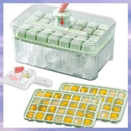 (V L A O)Ice Trays for Freezer Tray with Lid and Bin 56PCS Trays with Ice Scoop for Whiskey Cocktail