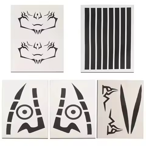 Anime Ryomen Sukuna Full Body Tattoo Cosplay Waterproof Sticker Halloween Masquerade Fake Tattoo Sti