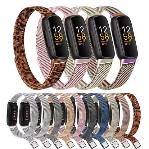 Metal Magnetic Loop Strap For Fitbit inspire 3 Band Stainless Steel Watchband Bracelet For Fitbit in