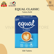 [HALAL] Equal Classic Sugar Replacement Artificial Sweetener (500 Tablets) | Equal Pengganti Gula Se